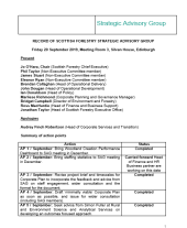 Scottish Forestry Strategic Advisory Group (SAG) minutes  - 20 September 2019